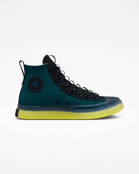 Zapatillas Altas Converse Chuck Taylor All Star CX Explore Edge Glow Hombre Verde Negras | PE 85427W